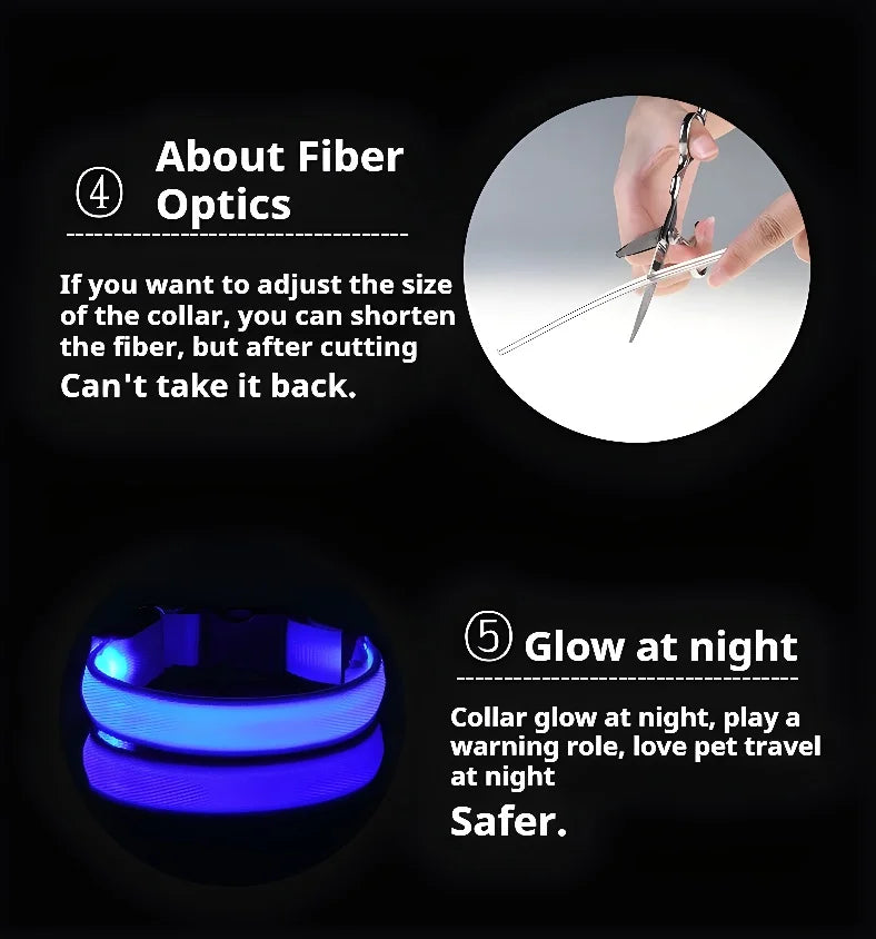 LED Nylon Pet Collar for Safety