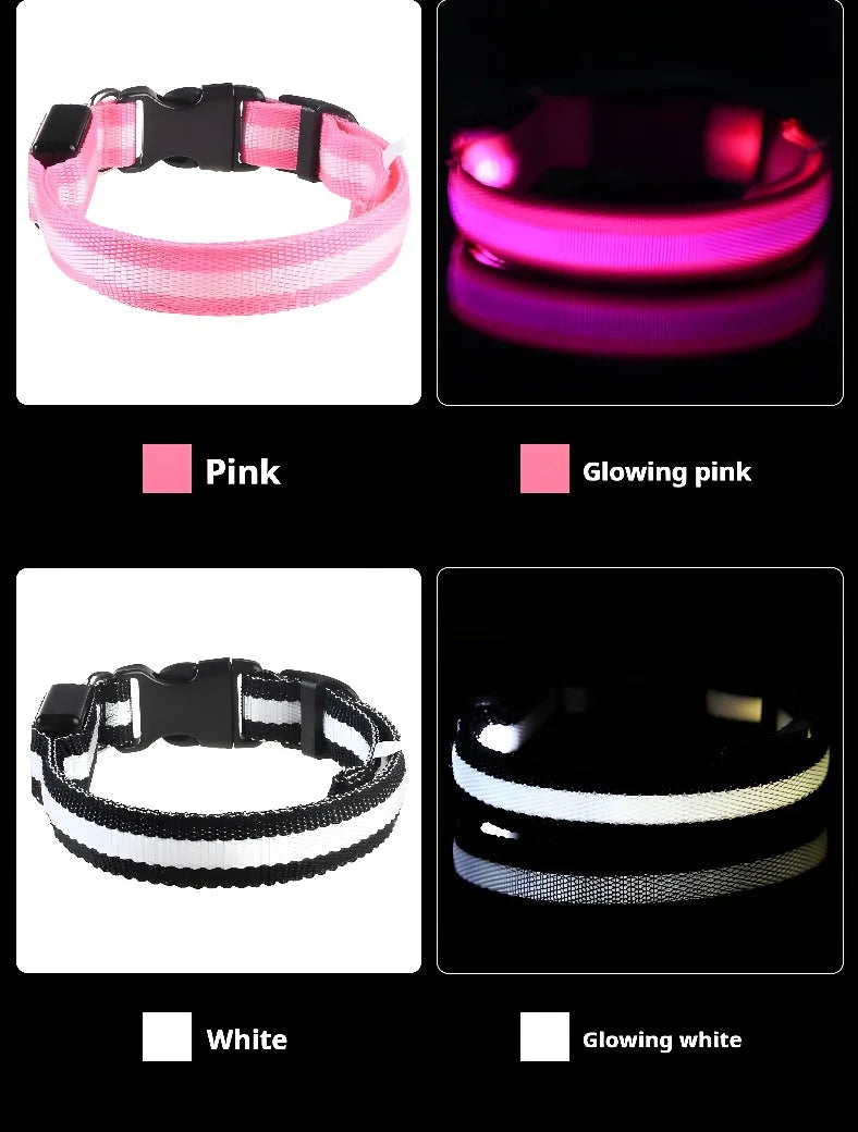 LED Nylon Pet Collar for Safety