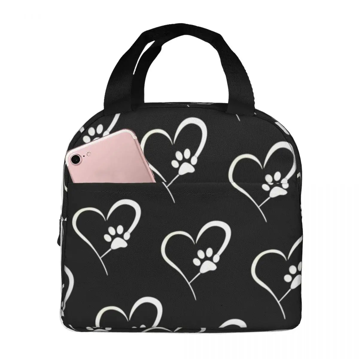 Heart-Shaped Canvas Lunch Bag