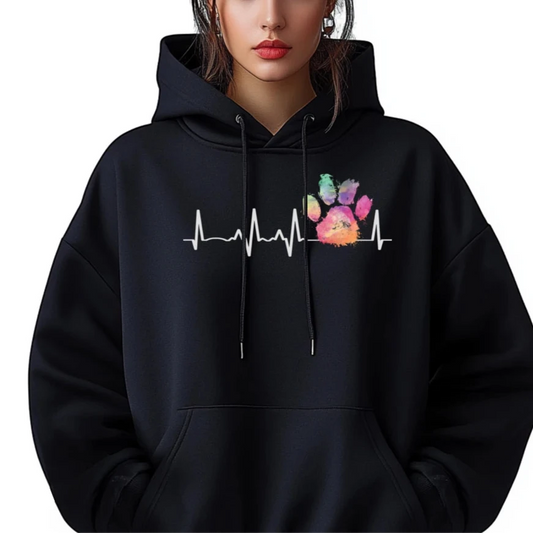 Rainbow Paw Print Heartbeat sweater