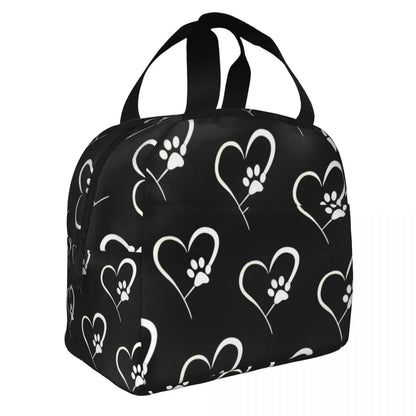 Heart-Shaped Canvas Lunch Bag