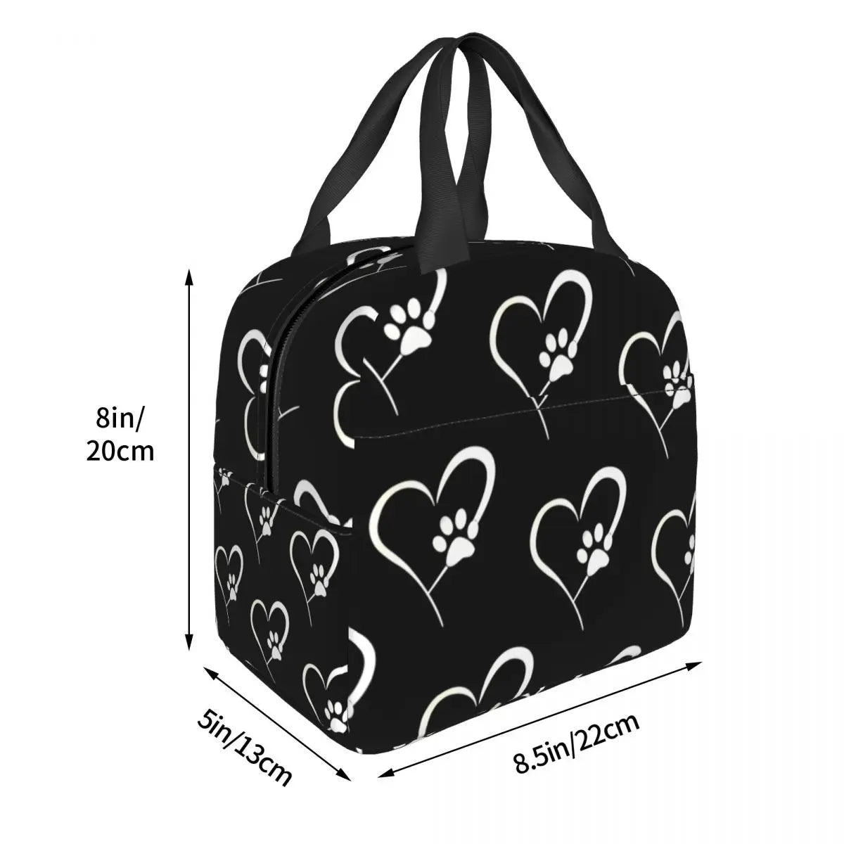 Heart-Shaped Canvas Lunch Bag