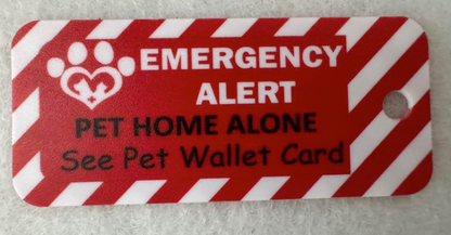 Pet emergency wallet and key tab crds