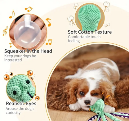 Octopus Plush Dog Toy