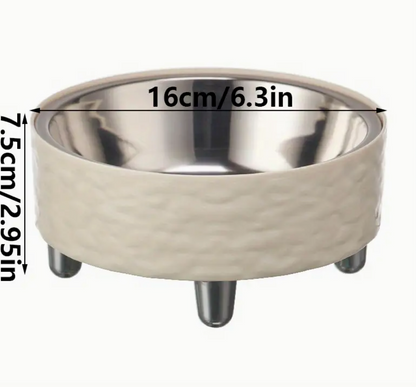 Ripple-Edge Raised Cat or Dog Bowl