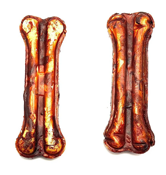5″- Beef Collagen Pressed Bone LIVER GLAZED