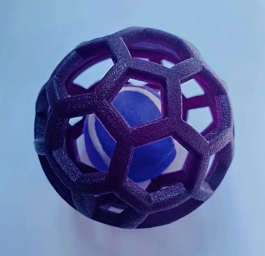 Purple Rubber Geo Ball w/Tennis Ball