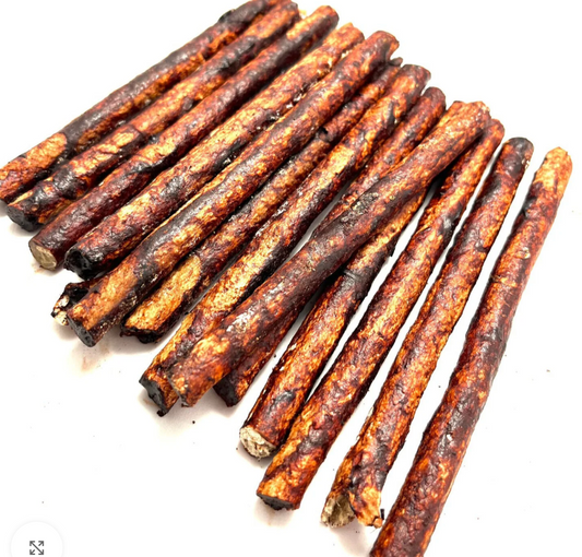 1 Stick- 5″- Beef Skin Extruded Munchie Stick-LIVER GLAZED