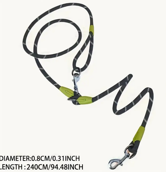 Cross body Reflective Black Leash