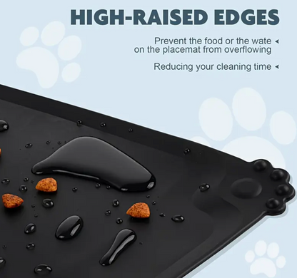 Silicone pet food mat