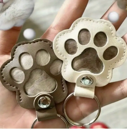 Paw Keychain or hair memorial Keychain