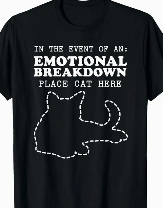 Emotional Breakdown, place cat here-Unisex -Black