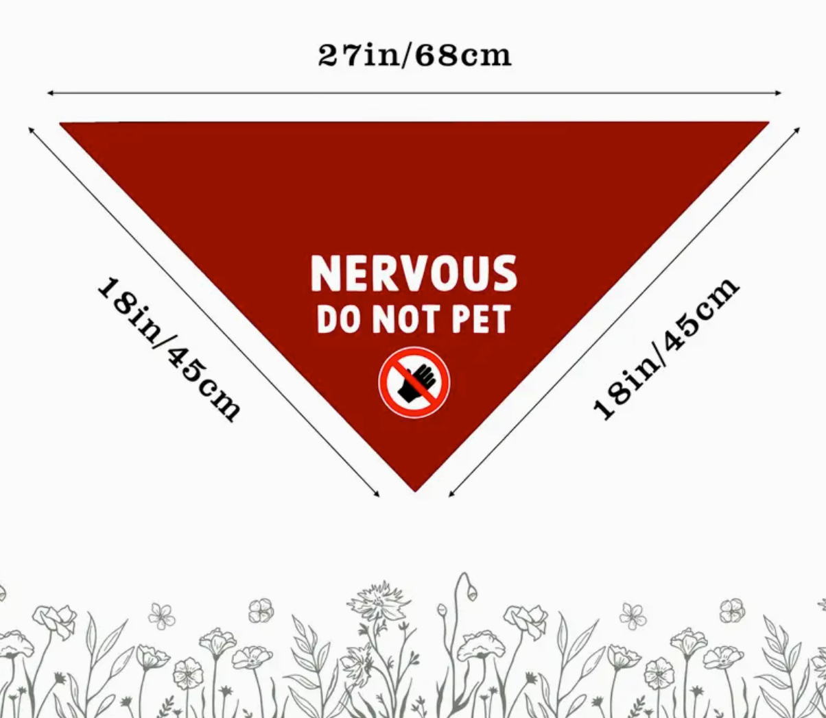 "Nervous Do Not Pet" Bandana