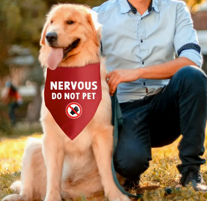 "Nervous Do Not Pet" Bandana