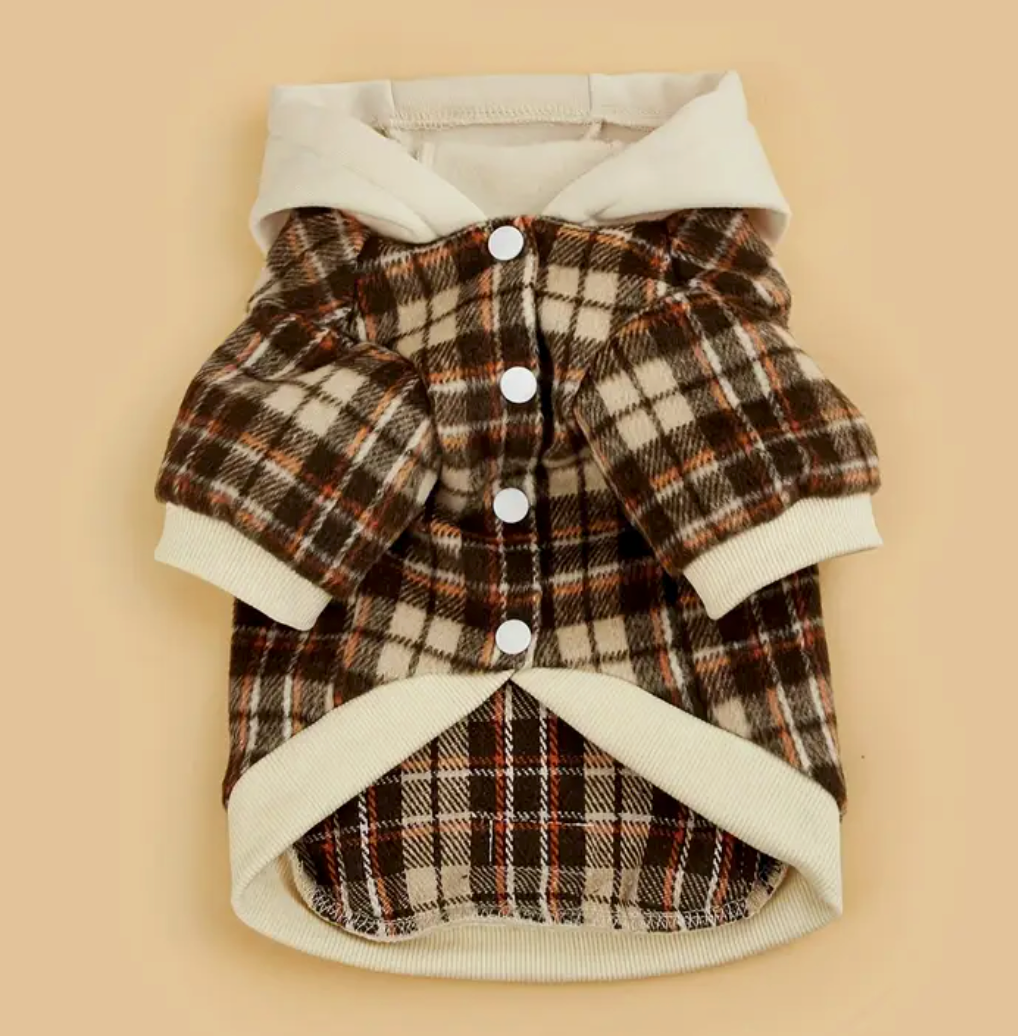 Plaid Pet Hoodie