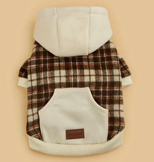 Plaid Pet Hoodie