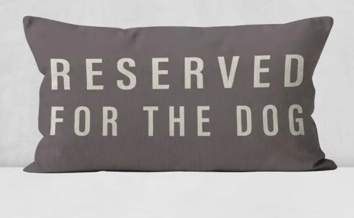 "Reserved for the DOG" Pillow