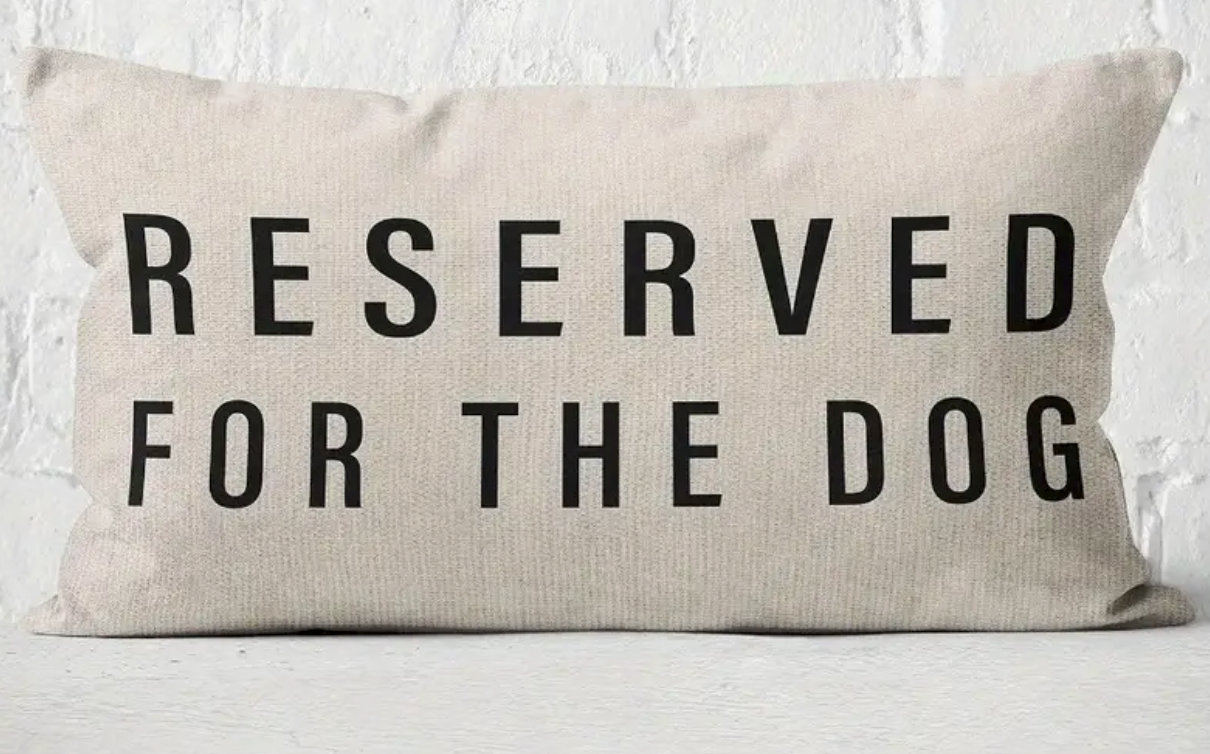 "Reserved for the DOG" Pillow