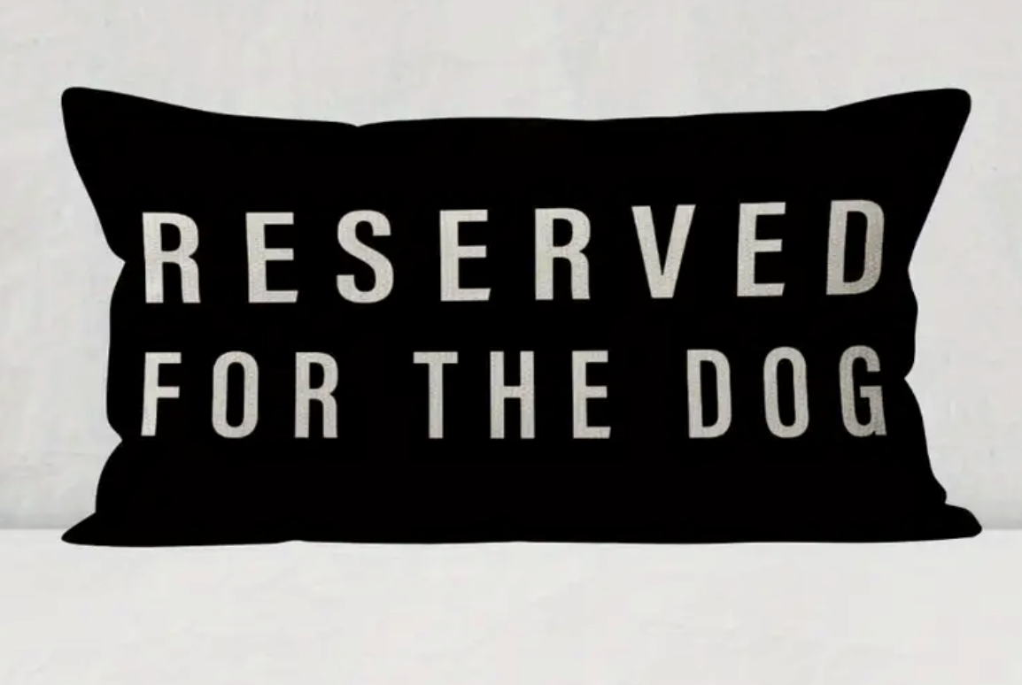 "Reserved for the DOG" Pillow