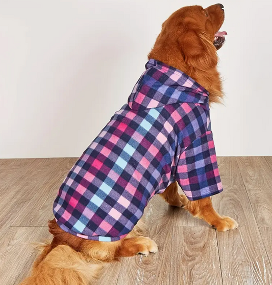 Sold out -Most poular-More coming mid october-Plaid Hoodie Pink/Purple