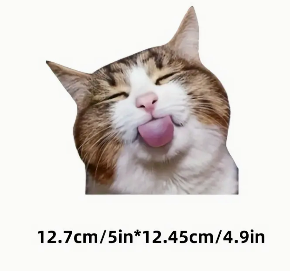 Cute Tabby Cat Vinyl Sticker