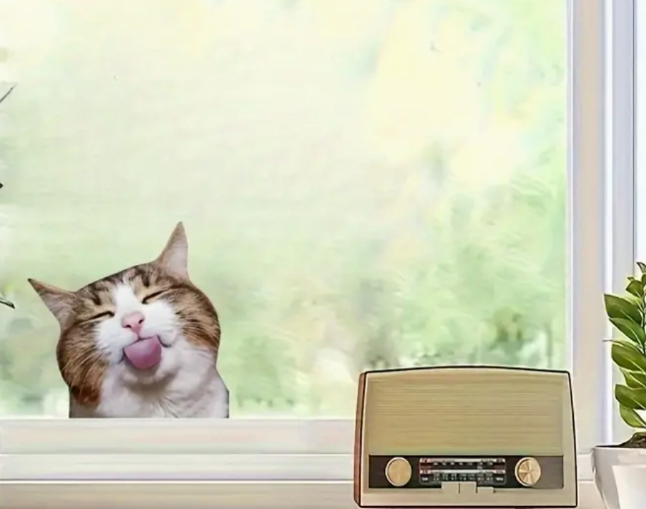 Cute Tabby Cat Vinyl Sticker