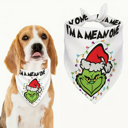 The Grinch Bandana-White