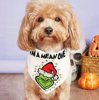 The Grinch Bandana-White