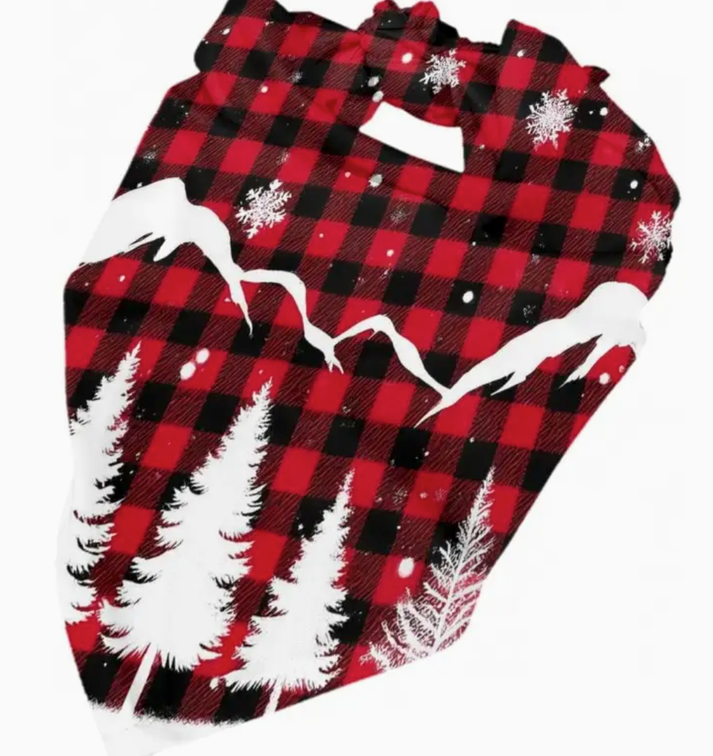 Plaid Winter Bandana