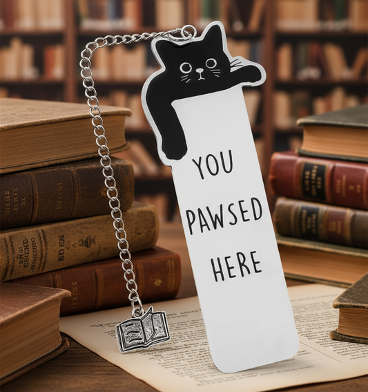 Cat You Pawsed here Bookmark
