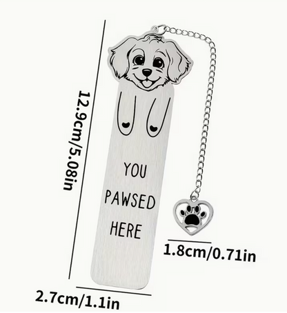 You pawsed here Dog bookmark