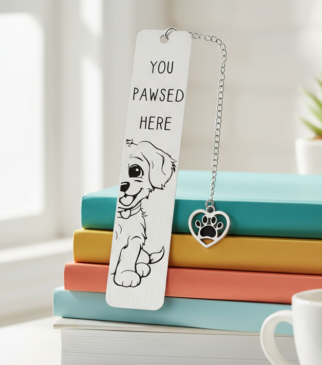 You pawsed here Dog bookmark