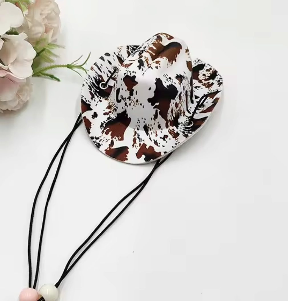 Patterned Pet cowboy hats