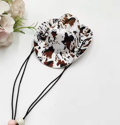 Patterned Pet cowboy hats