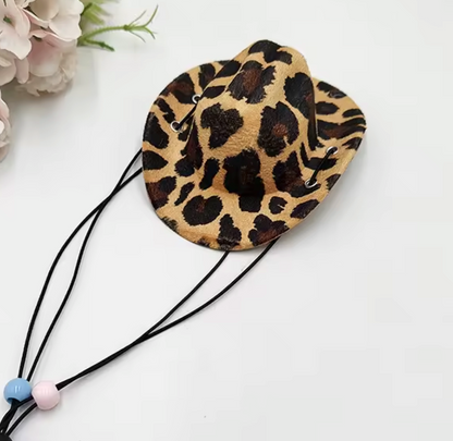 Patterned Pet cowboy hats
