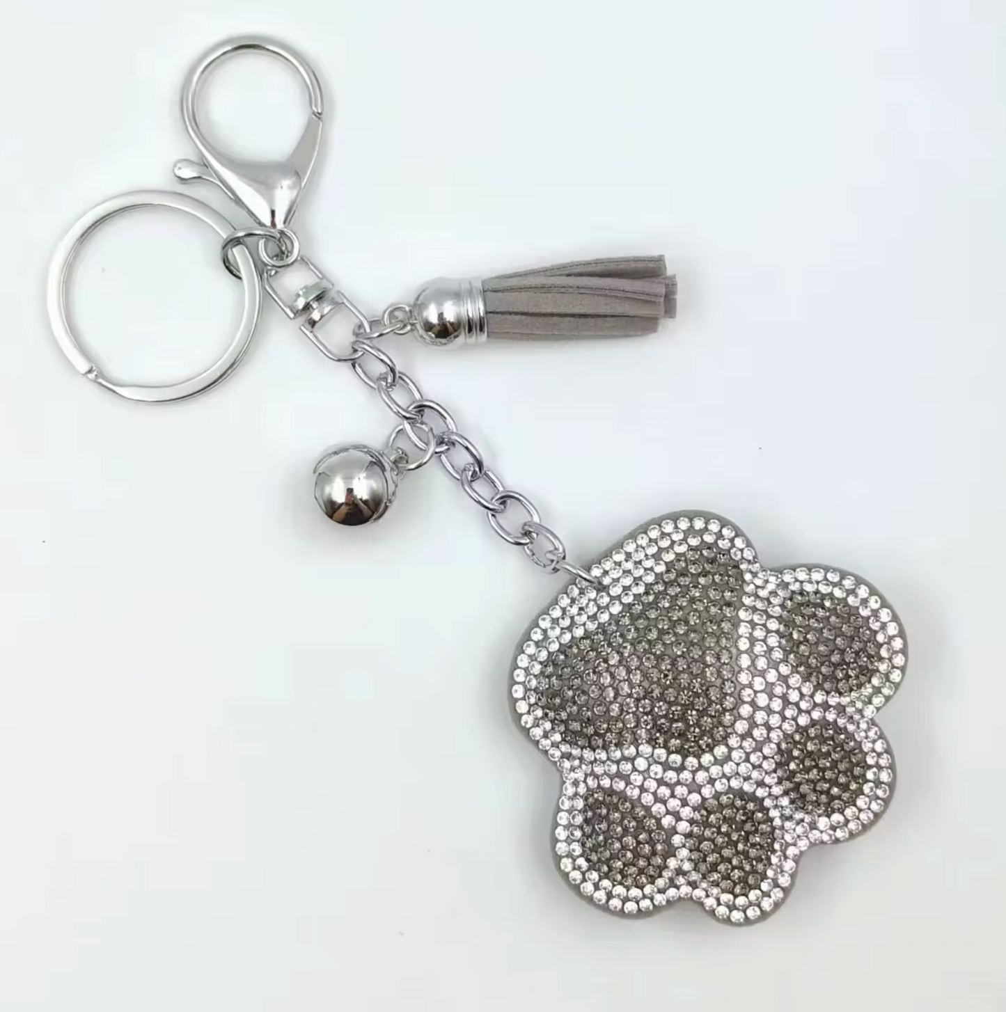 Rhinestone Paw Keychain