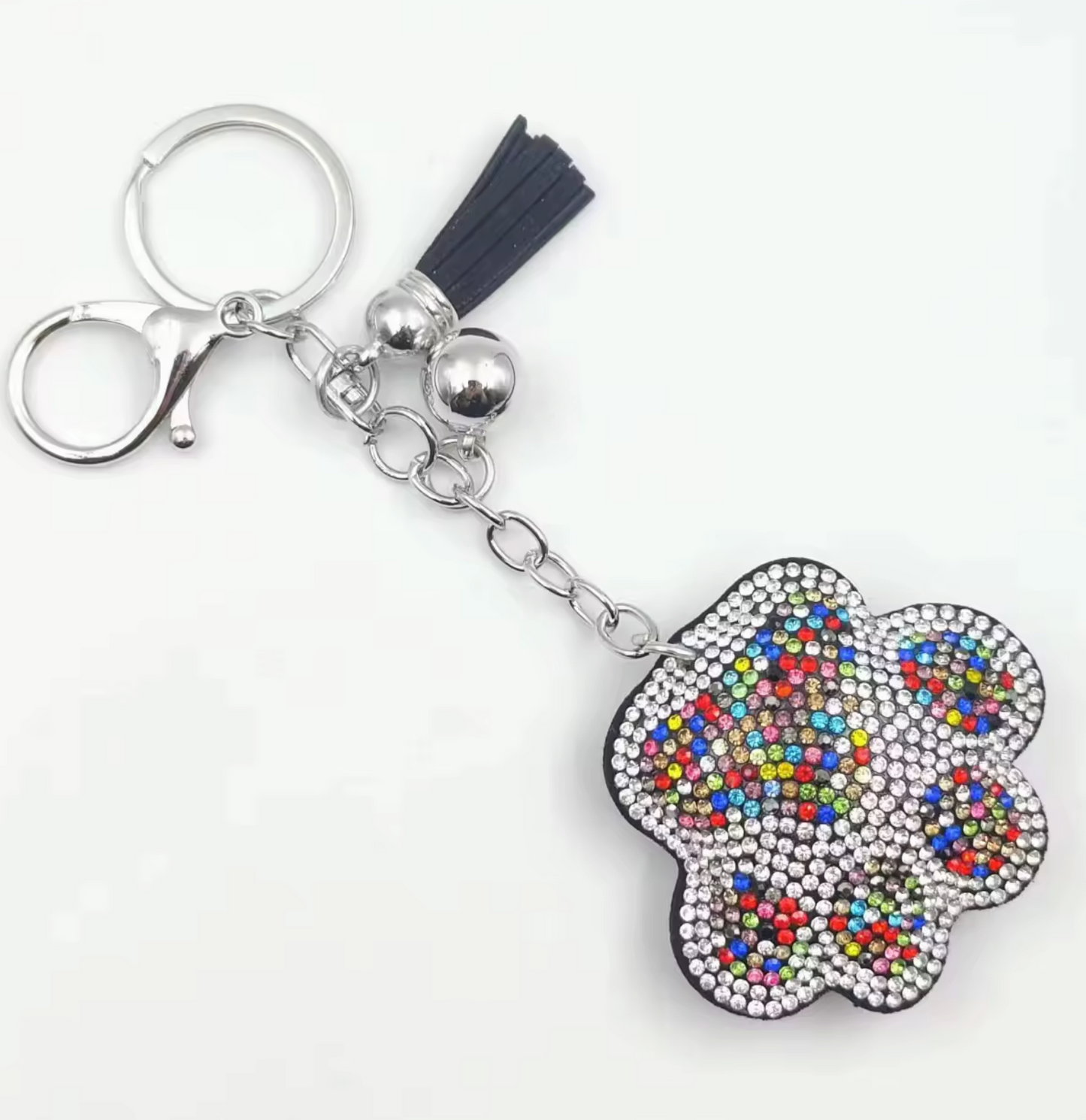 Rhinestone Paw Keychain