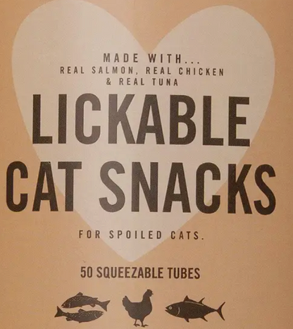 Lickable cat snacks. Lick sticks