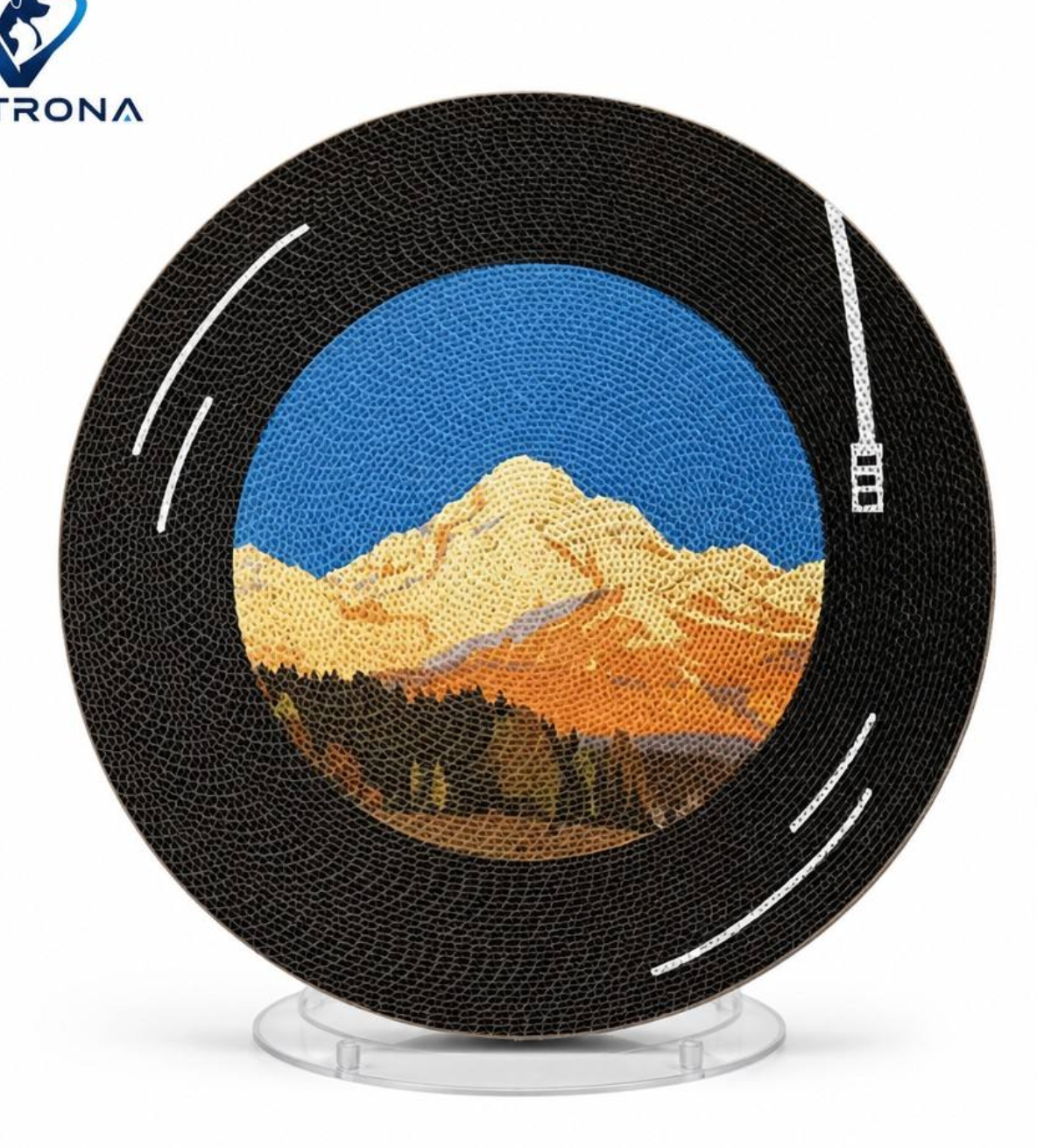 Spinning record cat scratcher