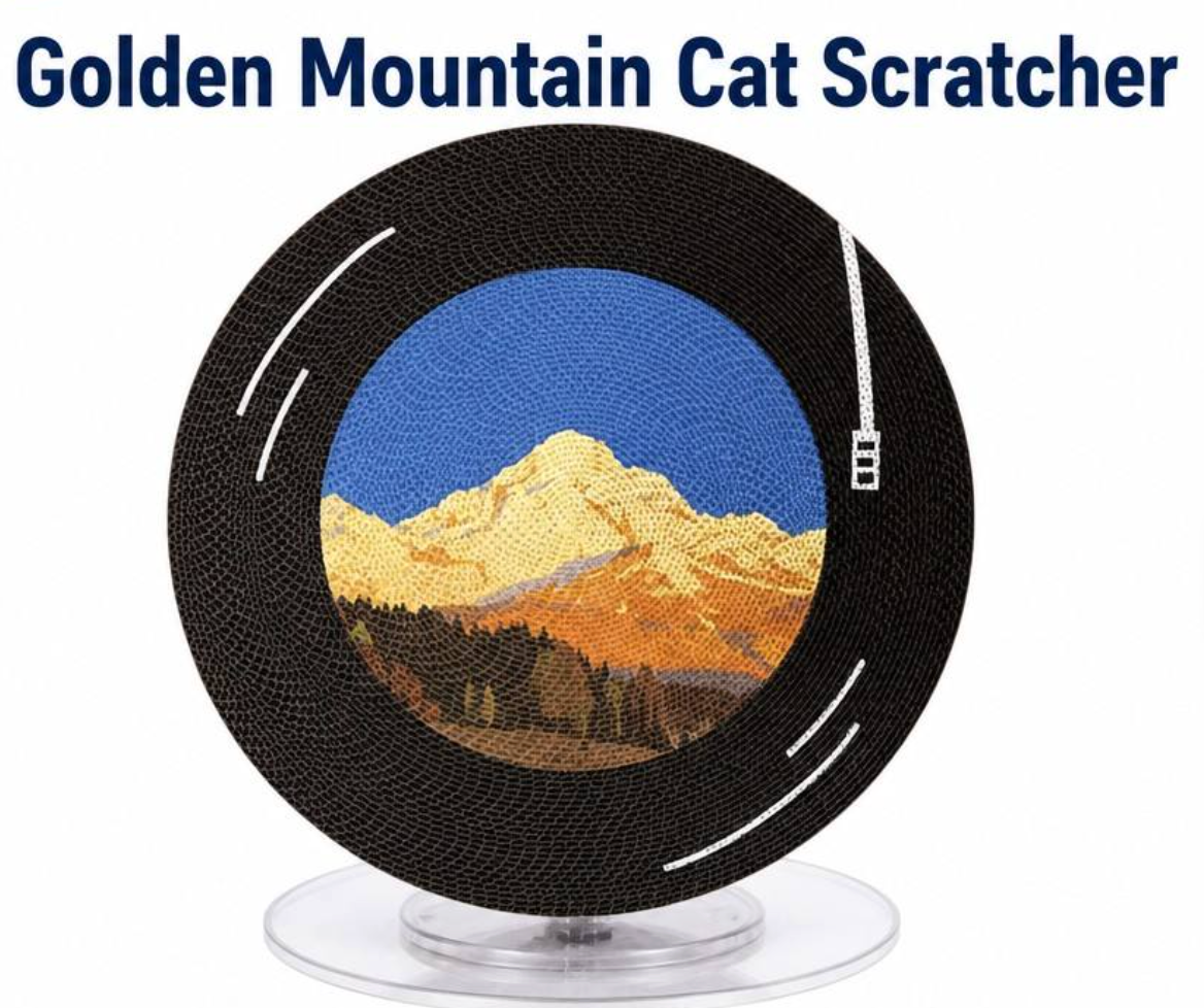 Spinning record cat scratcher