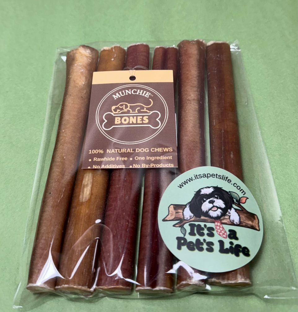 6"- 6 Pack- Thick -Low odour Bully Sticks (pairs well with Med Bully holder or Bully Lok)