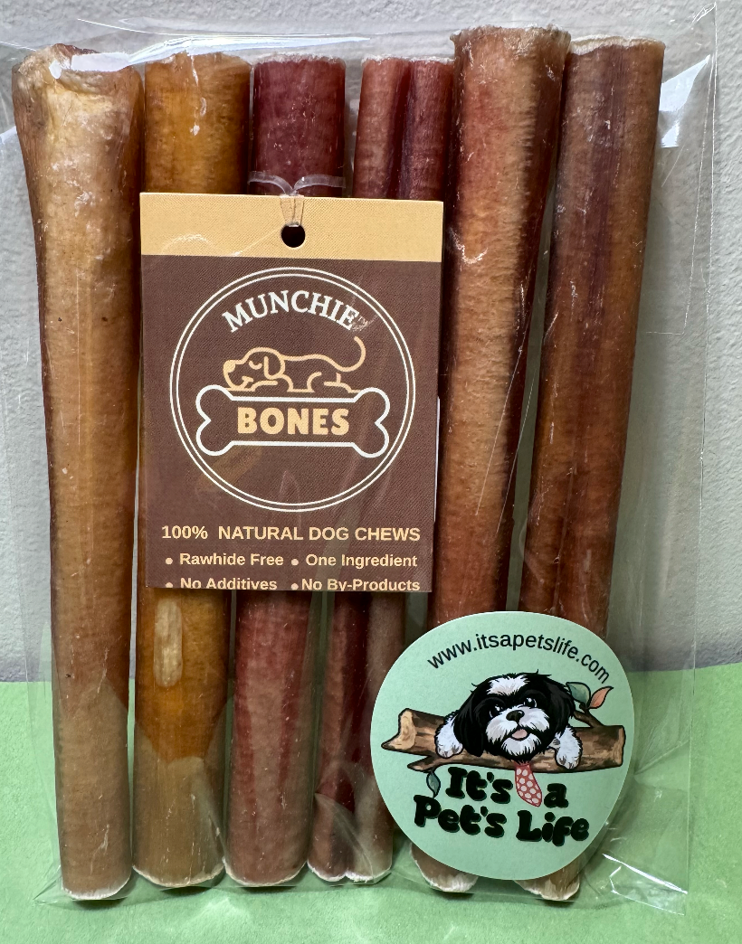 6"- 6 Pack- Thick -Low odour Bully Sticks (pairs well with Med Bully holder or Bully Lok)