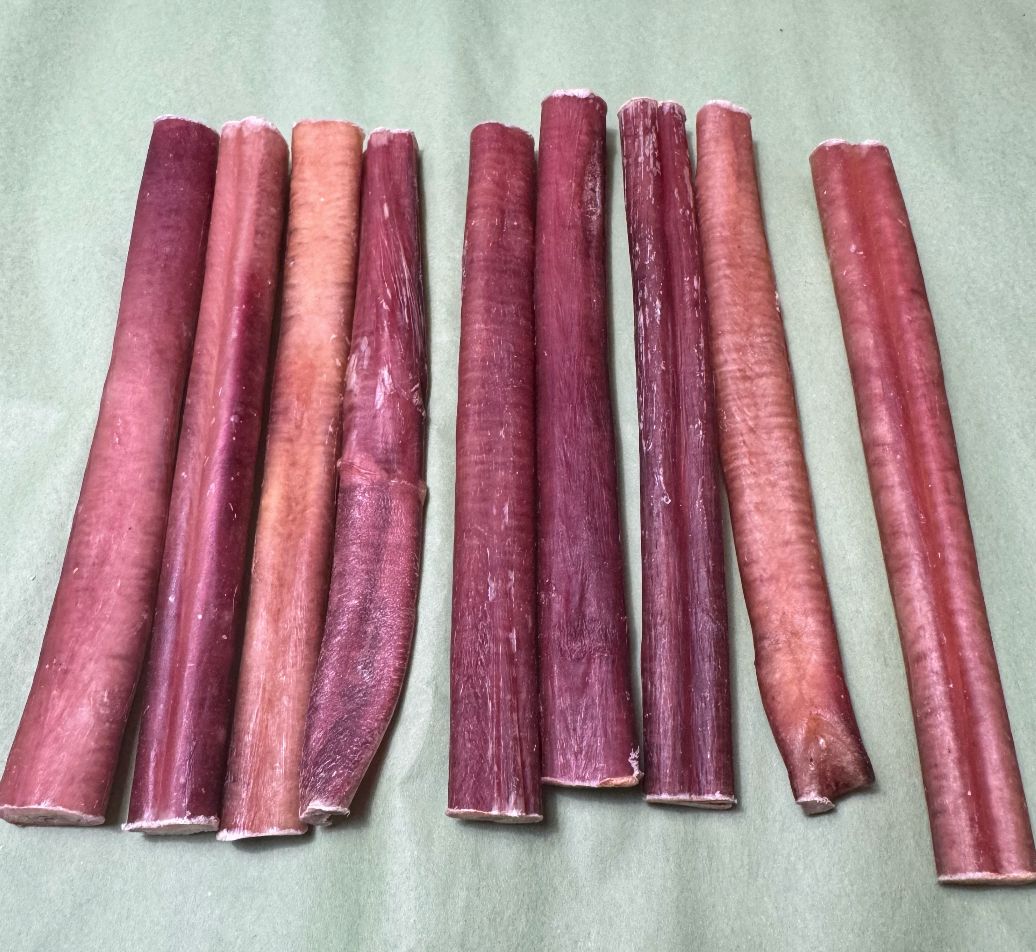 6"- 6 Pack- Thick -Low odour Bully Sticks (pairs well with Med Bully holder or Bully Lok)