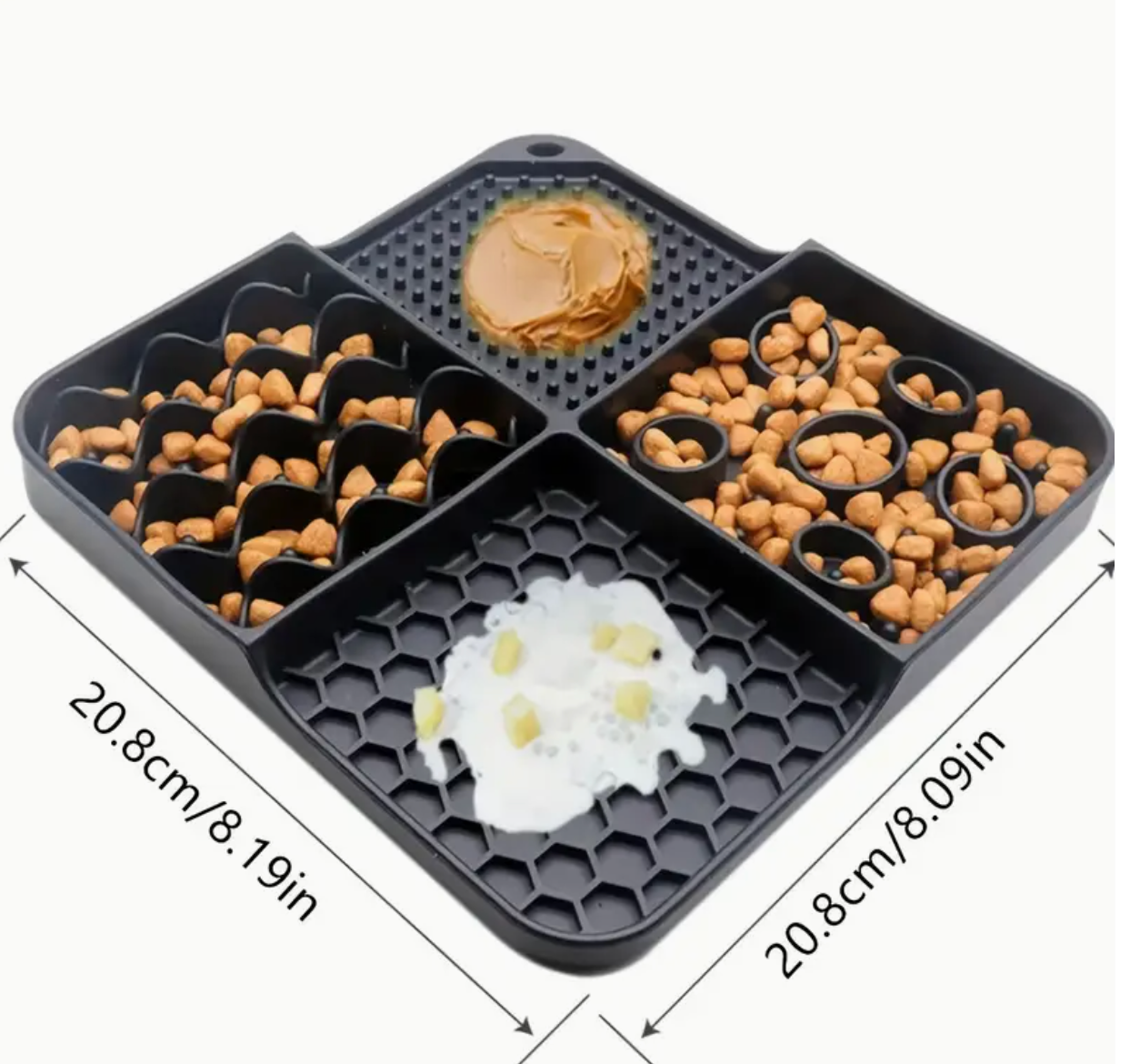 Black heavy duty Lick mat