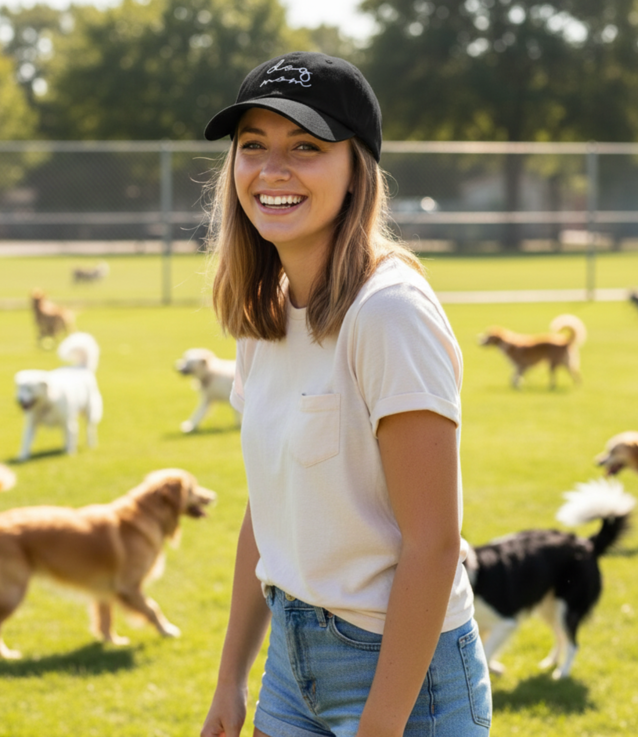 Dog mom Hat-Black