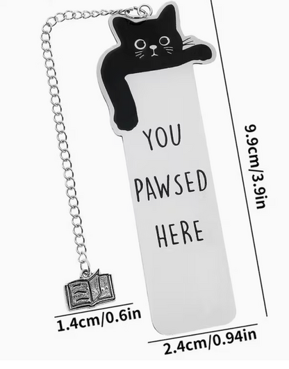 Cat You Pawsed here Bookmark