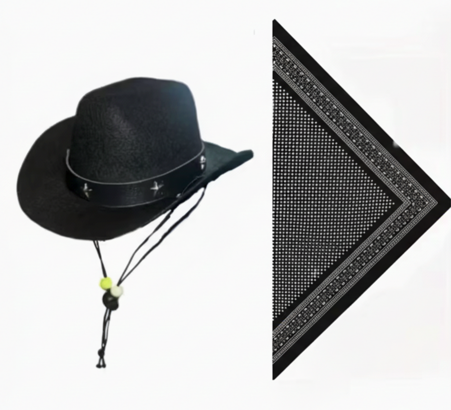 Two-piece Western Hat and Bandana SM-LG