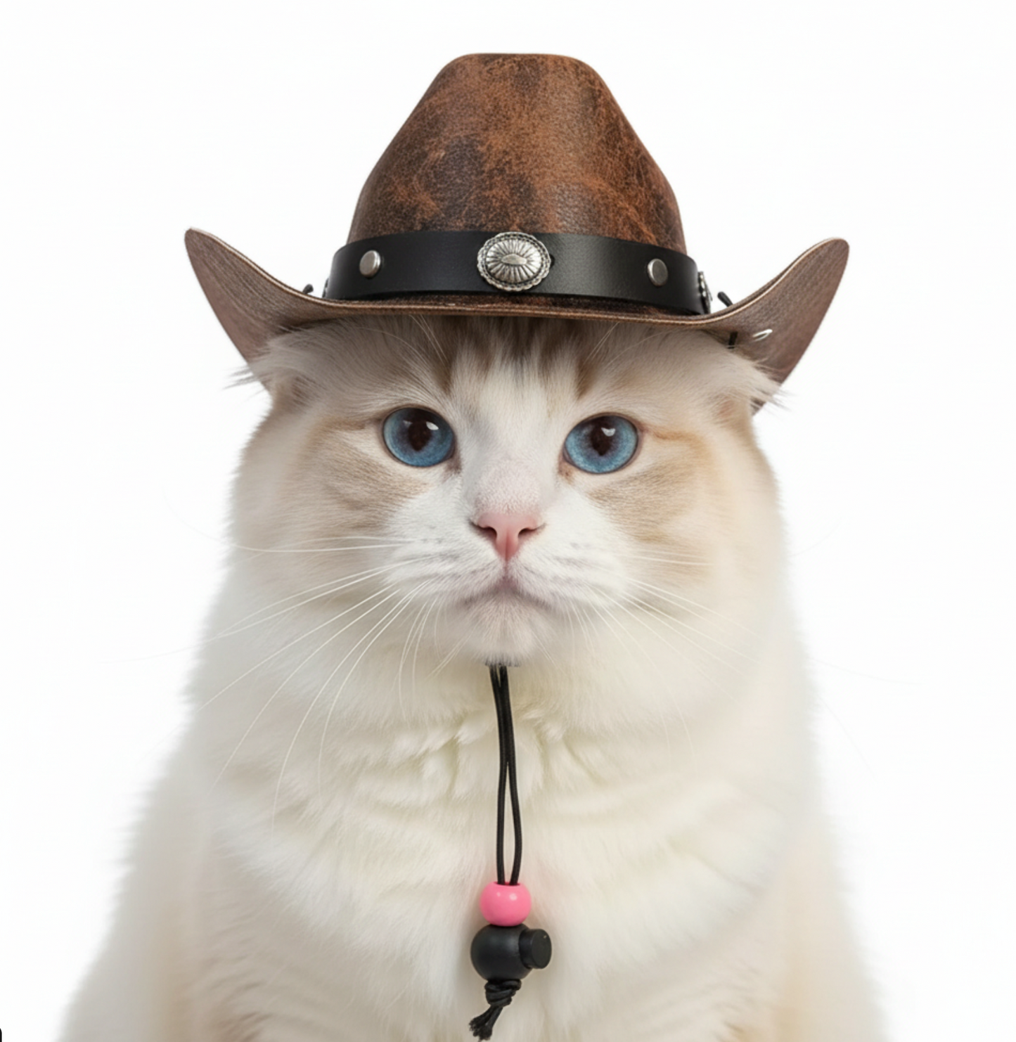 Leather like Cowboy/Girl Pet hat- LARGE