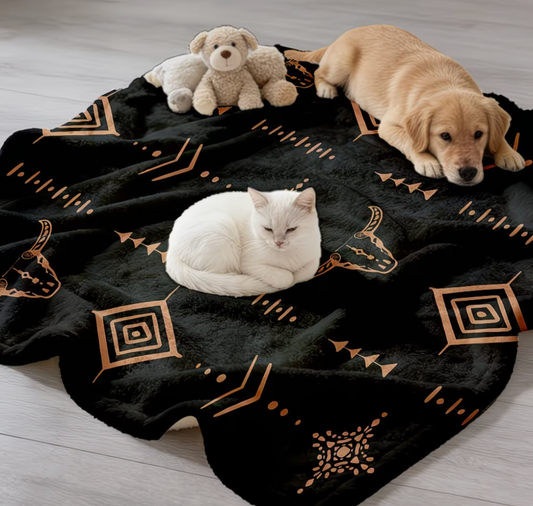 Thin Retro Western Pet Blanket