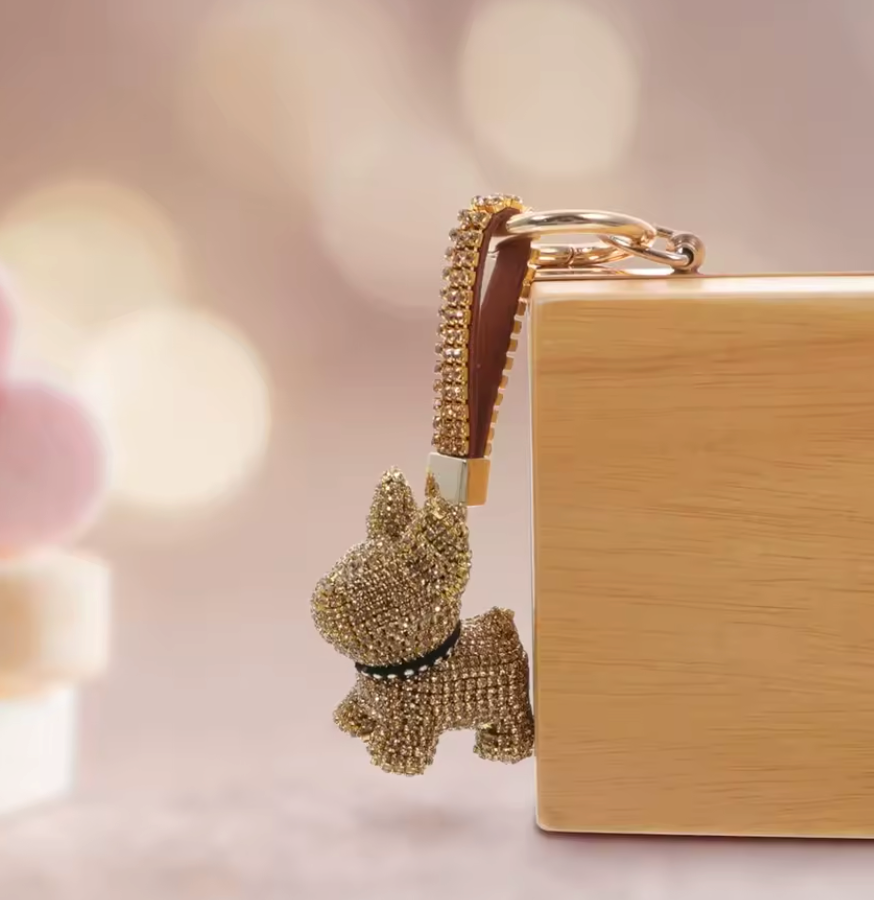 Collar Rhinestone pup wristlet